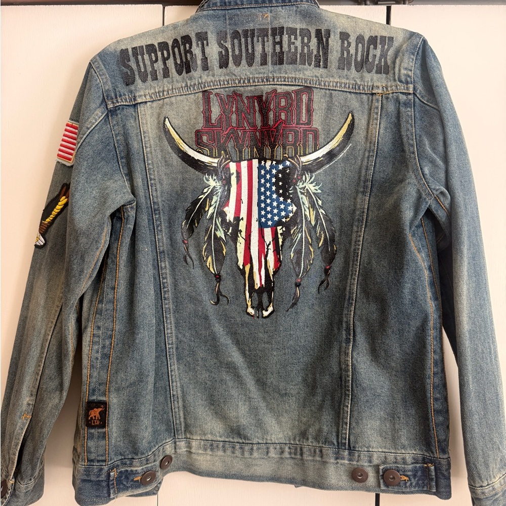 Trunk Ltd Blue Jean Jacket with Graphic Design LTD edition